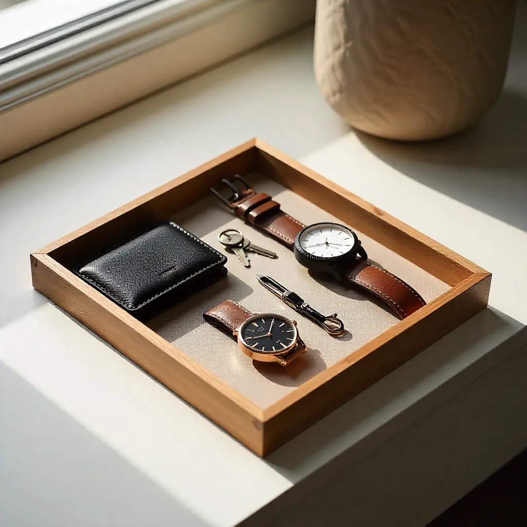 Asymmetrical tray arrangement