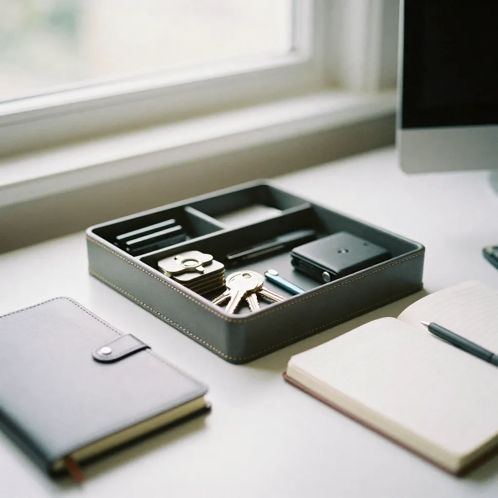 Personal items arranged with intention